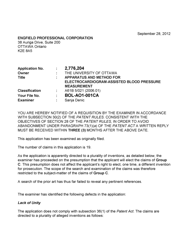 Canadian Patent Document 2776204. Prosecution-Amendment 20111228. Image 1 of 3
