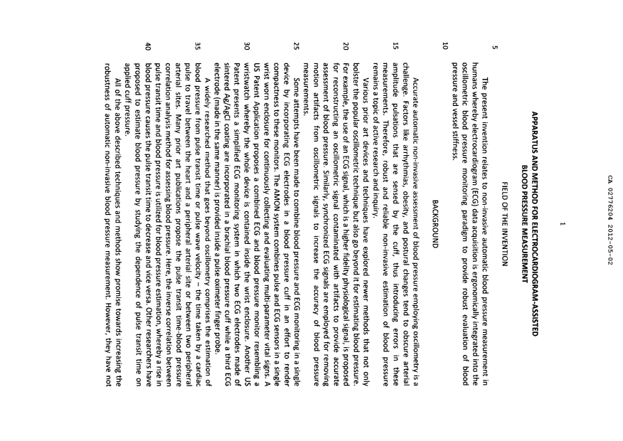 Canadian Patent Document 2776204. Description 20120502. Image 1 of 11