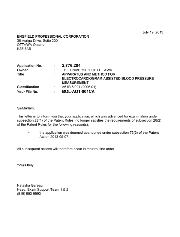 Canadian Patent Document 2776204. Correspondence 20121219. Image 1 of 1